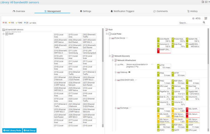 Bandwidth Library in Management Mode&nbsp;