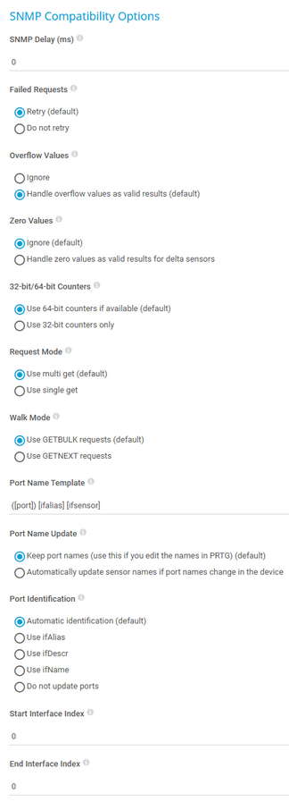 SNMP Compatibility Options